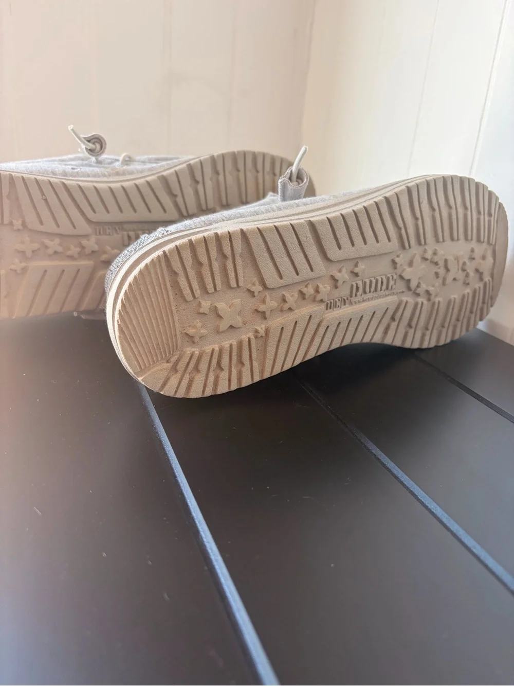 Men's Hey Dudes Slip-On Sneakers in Light Gray
